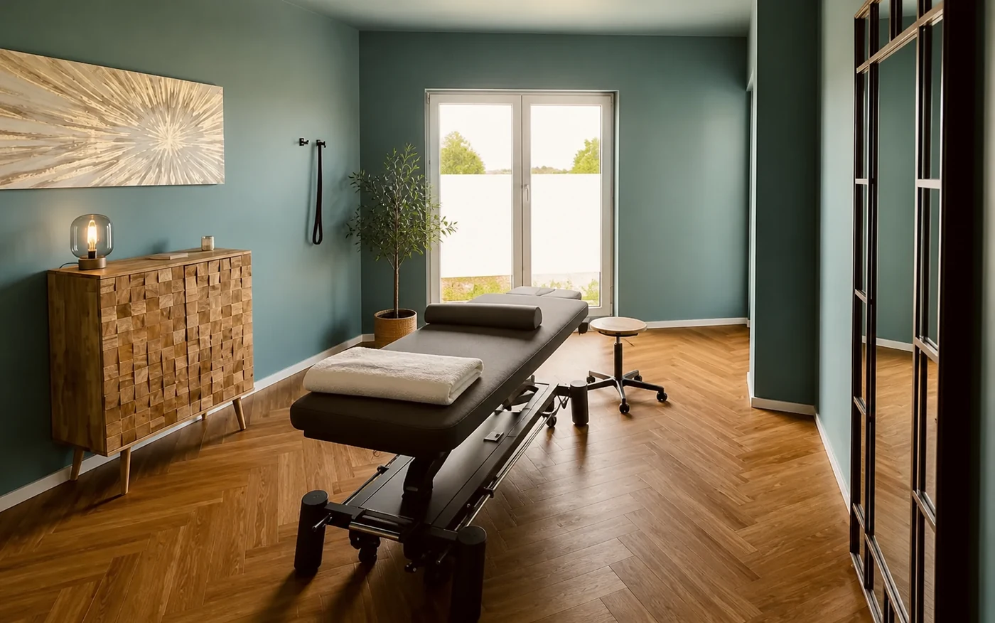 Behandlungsraum für Manuelle Lymphdrainage bei T Adler Physiotherapie