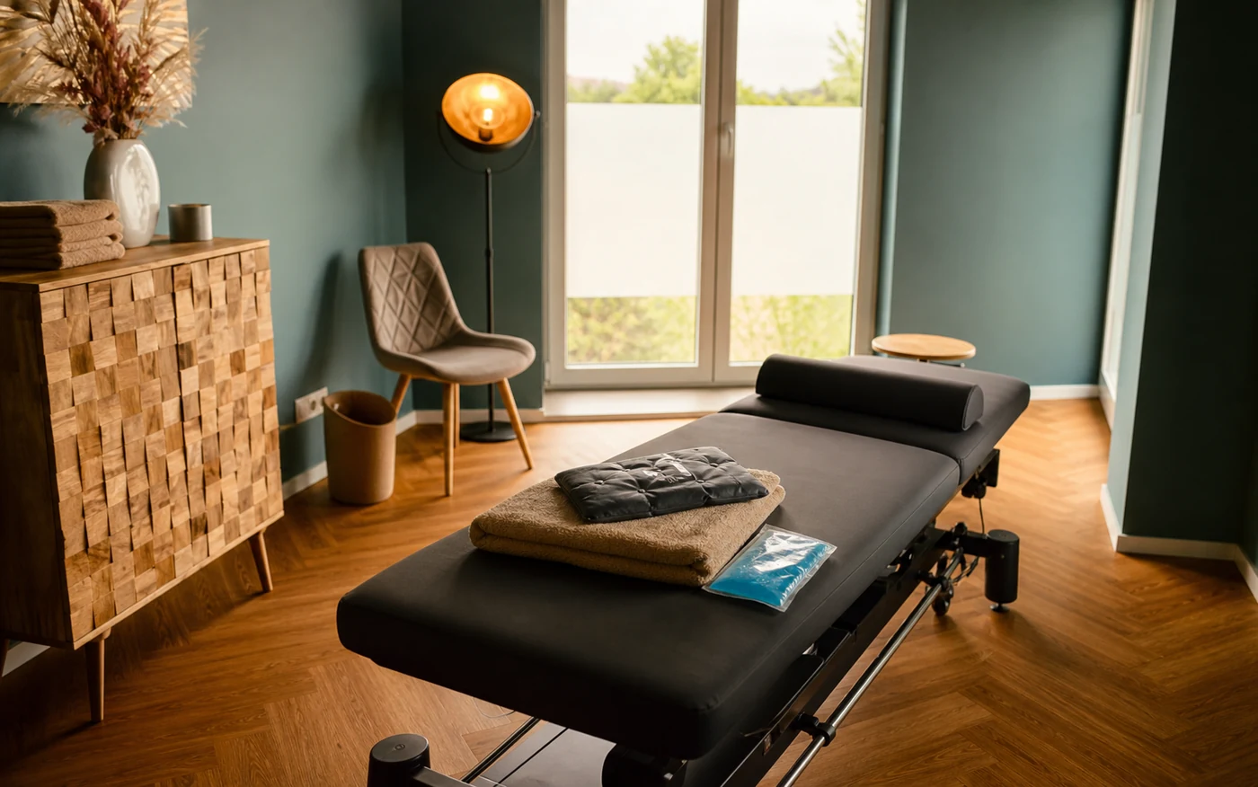 Therapieraum für Naturfango bei T Adler Physiotherapie